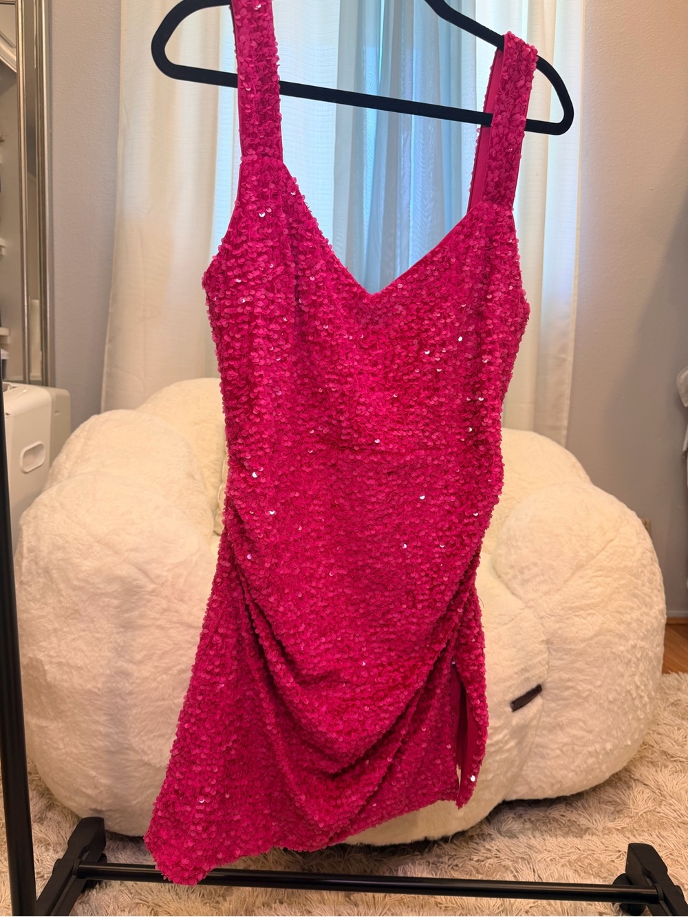 Princess Polly Hot Pink Sequin Mini Dress